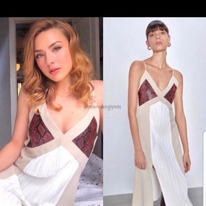 ZARA Pleated Slip Dress Sz M